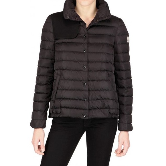 Moncler Black Mixed Media Down Puffer Wool Panel - Picture 3 of 16